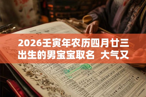 2026壬寅年农历四月廿三出生的男宝宝取名  大气又好记