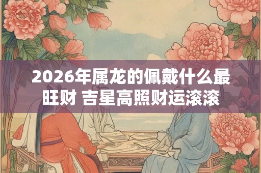 2026年属龙的佩戴什么最旺财 吉星高照财运滚滚