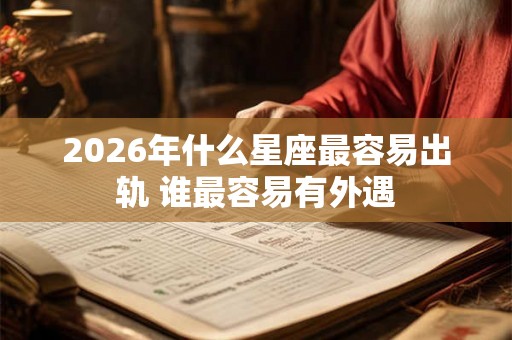 2026年什么星座最容易出轨 谁最容易有外遇