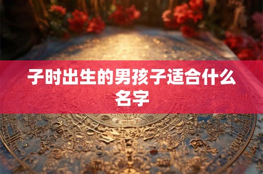 子时出生的男孩子适合什么名字