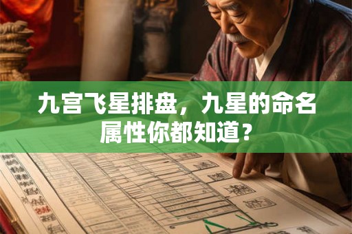 九宫飞星排盘，九星的命名属性你都知道？