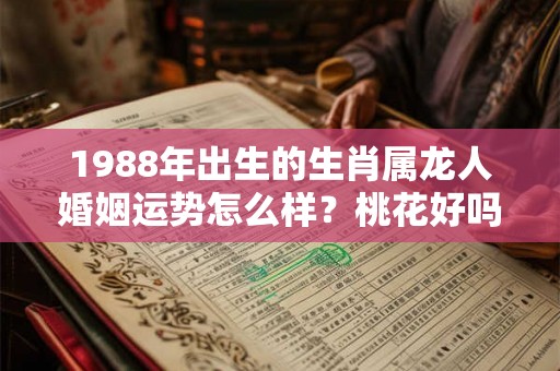1988年出生的生肖属龙人婚姻运势怎么样？桃花好吗？