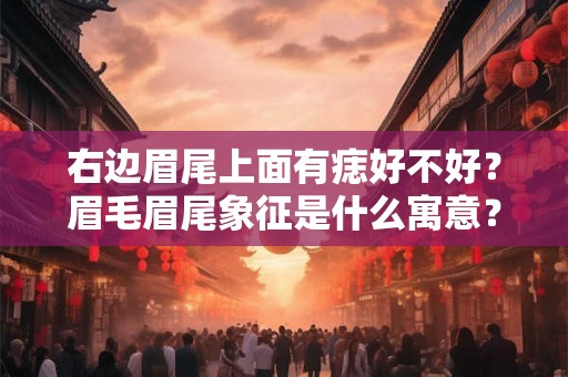 右边眉尾上面有痣好不好？眉毛眉尾象征是什么寓意？