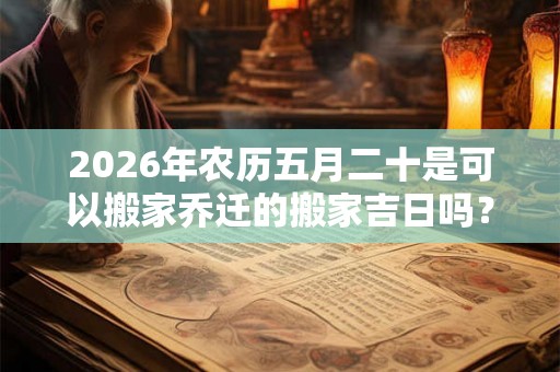2026年农历五月二十是可以搬家乔迁的搬家吉日吗？