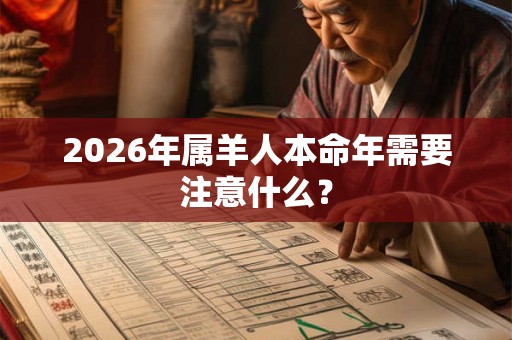 2026年属羊人本命年需要注意什么？