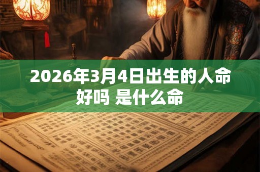 2026年3月4日出生的人命好吗 是什么命