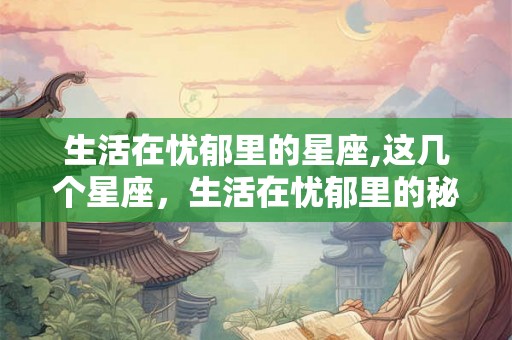 生活在忧郁里的星座,这几个星座，生活在忧郁里的秘密！