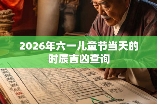 2026年六一儿童节当天的时辰吉凶查询