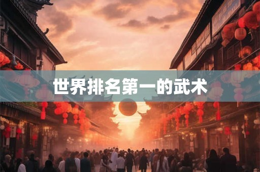 世界排名第一的武术