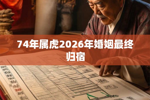 74年属虎2026年婚姻最终归宿