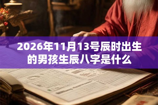 2026年11月13号辰时出生的男孩生辰八字是什么