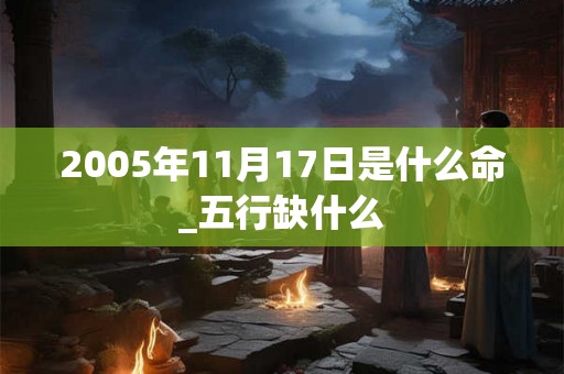 2005年11月17日是什么命_五行缺什么