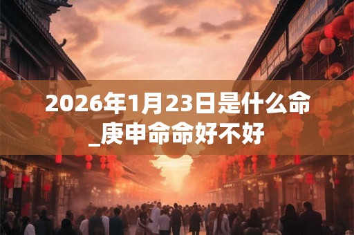 2026年1月23日是什么命_庚申命命好不好
