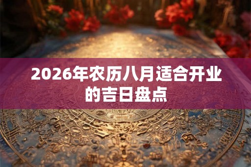 2026年农历八月适合开业的吉日盘点