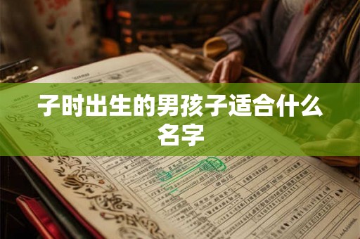 子时出生的男孩子适合什么名字
