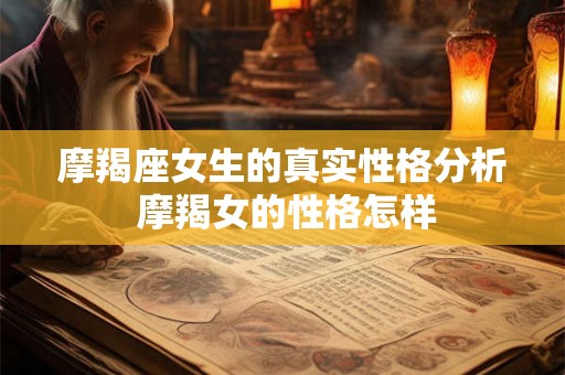 摩羯座女生的真实性格分析 摩羯女的性格怎样