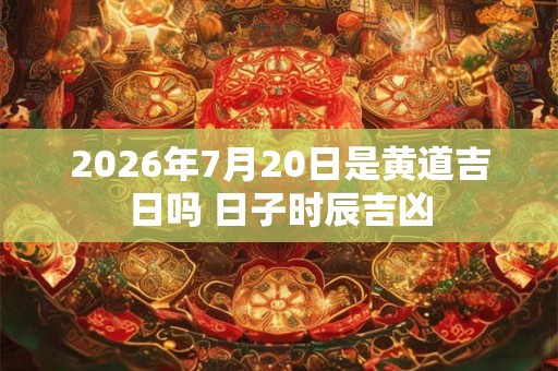 2026年7月20日是黄道吉日吗 日子时辰吉凶