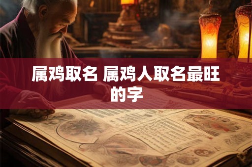 属鸡取名 属鸡人取名最旺的字