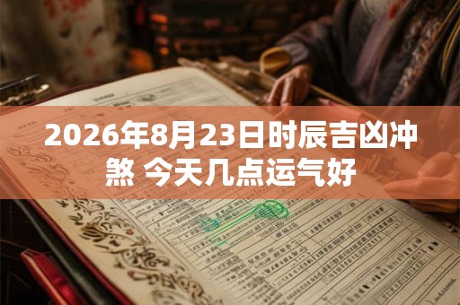 2026年8月23日时辰吉凶冲煞 今天几点运气好