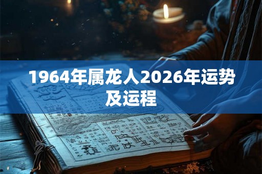 1964年属龙人2026年运势及运程 1964年属龙人2026年运势及运程