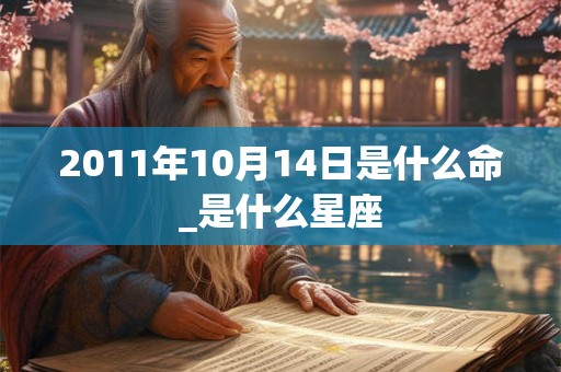 2011年10月14日是什么命_是什么星座