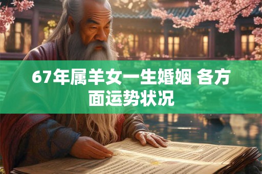 67年属羊女一生婚姻 各方面运势状况