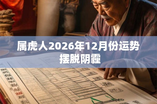 属虎人2026年12月份运势 摆脱阴霾