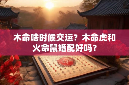 木命啥时候交运？木命虎和火命鼠婚配好吗？