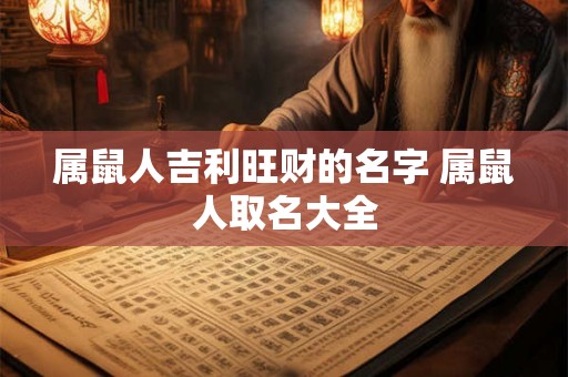 属鼠人吉利旺财的名字 属鼠人取名大全 属鼠人吉利旺财的名字 属鼠人取名大全