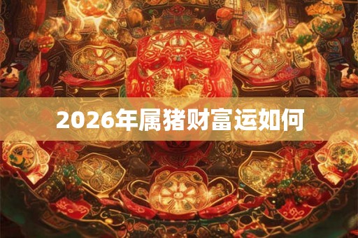 2026年属猪财富运如何 2026年属猪财富运如何