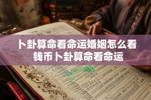 卜卦算命看命运婚姻怎么看  钱币卜卦算命看命运
