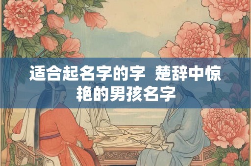 适合起名字的字  楚辞中惊艳的男孩名字