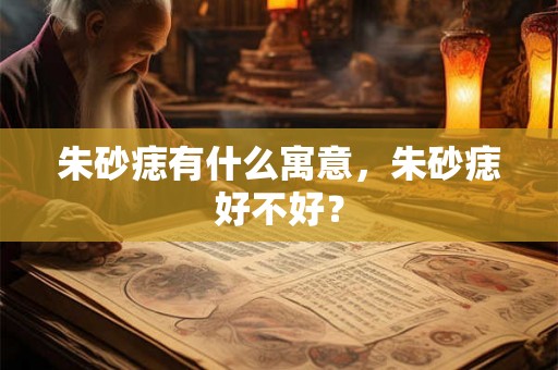 朱砂痣有什么寓意，朱砂痣好不好？