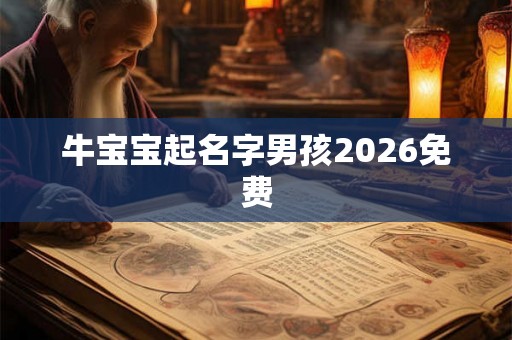 牛宝宝起名字男孩2026免费