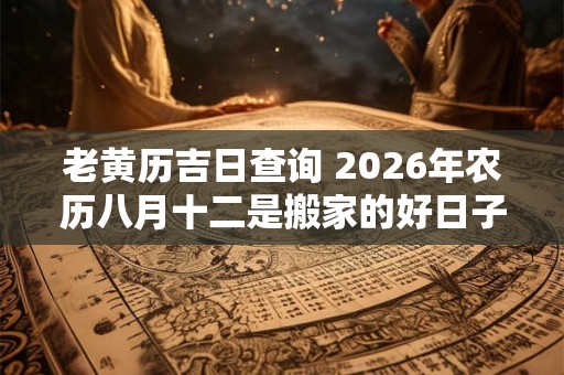 老黄历吉日查询 2026年农历八月十二是搬家的好日子么