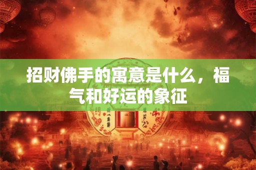 招财佛手的寓意是什么，福气和好运的象征