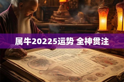 属牛20225运势 全神贯注