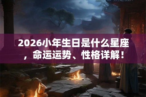 2026小年生日是什么星座，命运运势、性格详解！