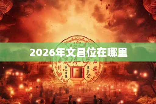 2026年文昌位在哪里