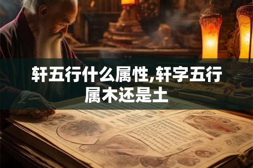 轩五行什么属性,轩字五行属木还是土