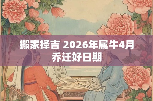搬家择吉 2026年属牛4月乔迁好日期 搬家择吉 2026年属牛4月乔迁好日期