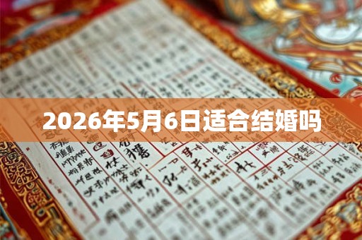 2026年5月6日适合结婚吗