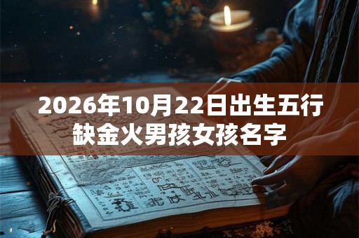 2026年10月22日出生五行缺金火男孩女孩名字 2026年10月22日出生五行缺金火男孩女孩名字