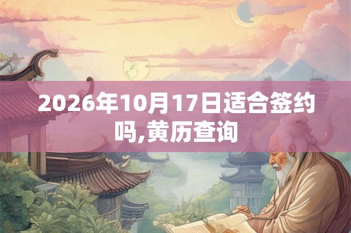 2026年10月17日适合签约吗,黄历查询