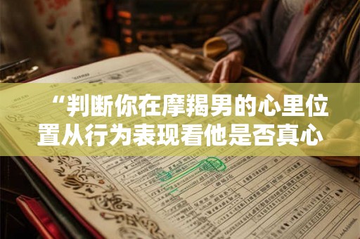 “判断你在摩羯男的心里位置从行为表现看他是否真心爱你”