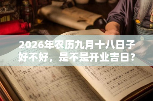 2026年农历九月十八日子好不好，是不是开业吉日？