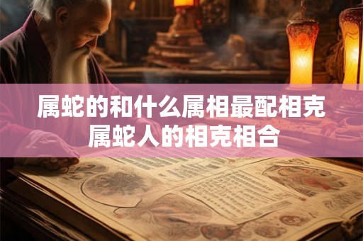 属蛇的和什么属相最配相克 属蛇人的相克相合