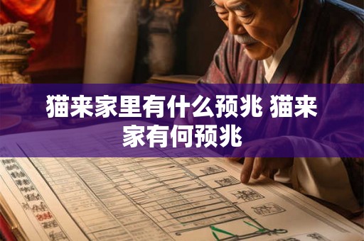 猫来家里有什么预兆 猫来家有何预兆