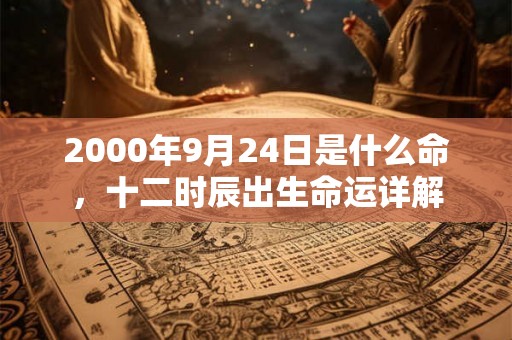 2000年9月24日是什么命，十二时辰出生命运详解