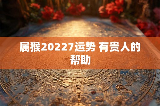 属猴20227运势 有贵人的帮助